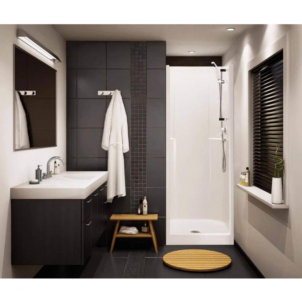 Biarritz 40 29.75 in. x 32 in. x 74.375 in. 1-piece Shower with No Seat, Center Drain in Black