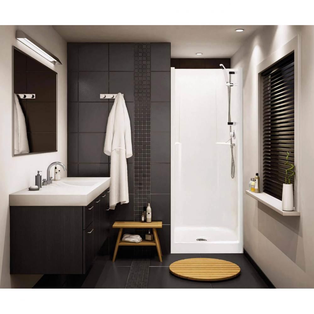 Biarritz 80 31.625 in. x 33 in. x 73.875 in. 1-piece Shower with No Seat, Center Drain in Thunder
