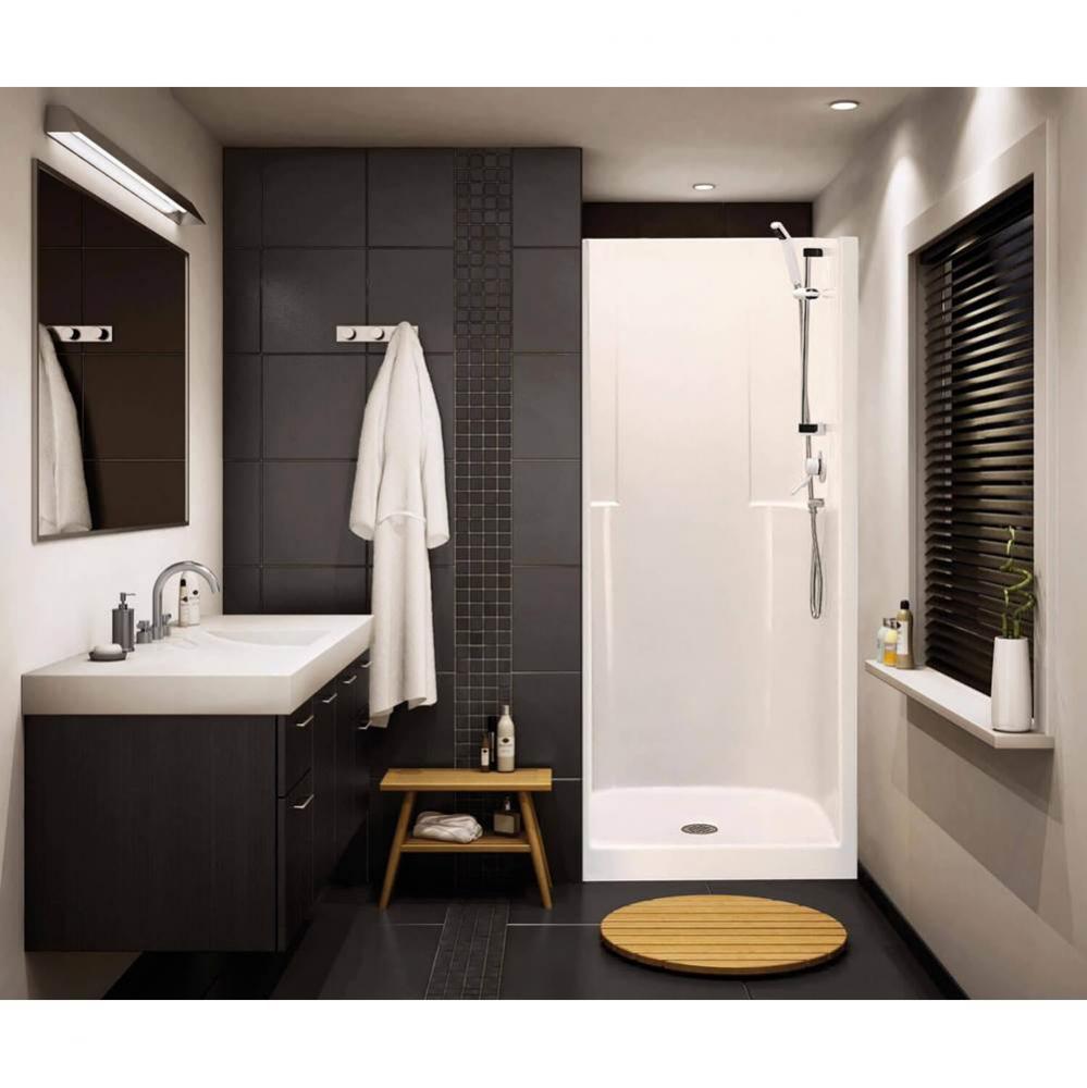 Biarritz 85 35.625 in. x 34.875 in. x 75.5 in. 1-piece Shower with No Seat, Center Drain in Thunde