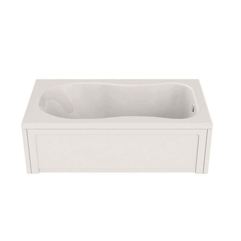 Topaz 59.75 in. x 32.125 in. Alcove Bathtub with Aerofeel System End Drain in Biscuit