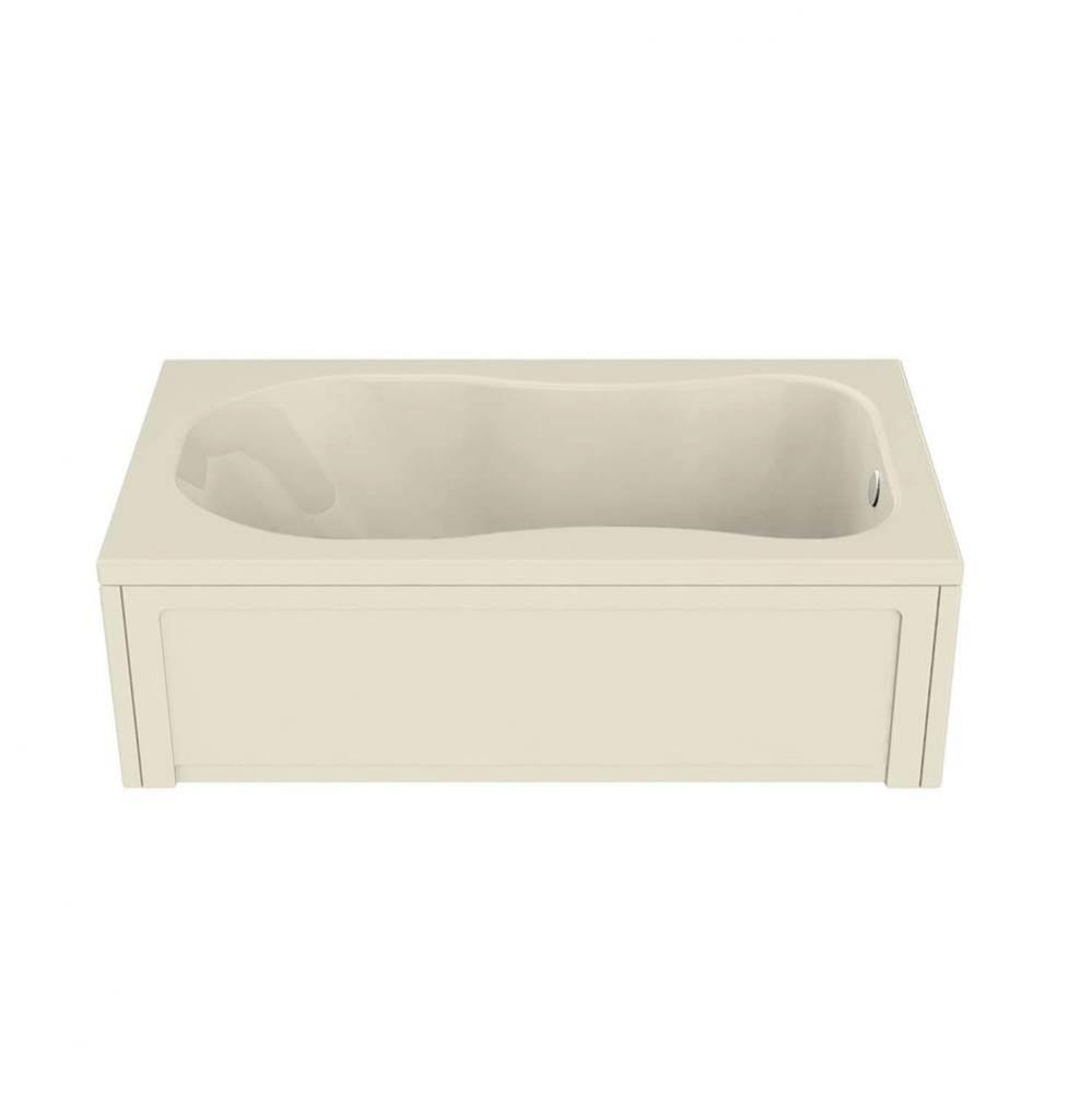 Topaz 59.75 in. x 36 in. Alcove Bathtub with Whirlpool System End Drain in Bone