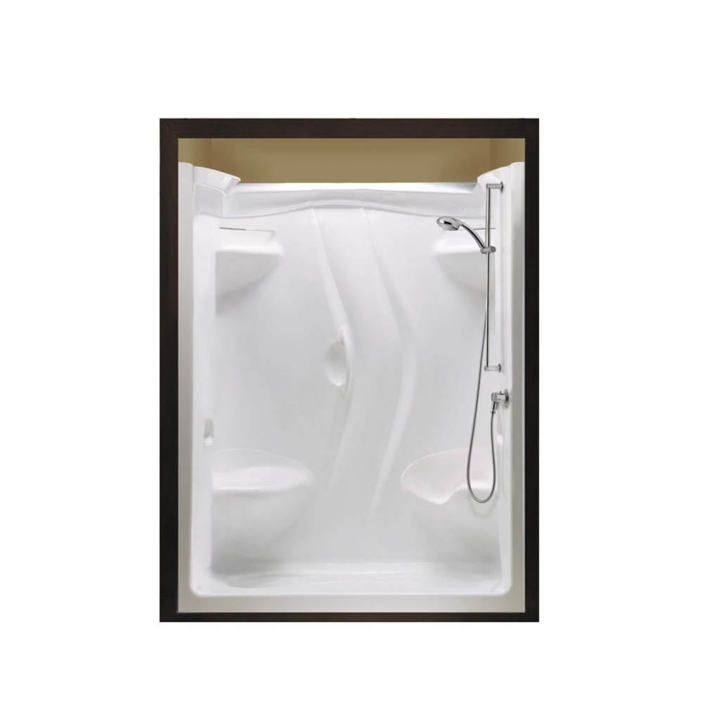 Stamina 60-II 59.5 in. x 35.75 in. x 76.375 in. 1-piece Shower with Left Seat, Left Drain in White