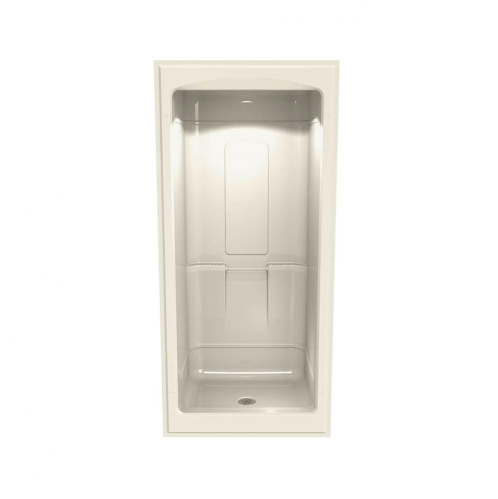 Primo 39 in. x 32.25 in. x 84.625 in. 1-piece Shower with No Seat, Center Drain in Bone
