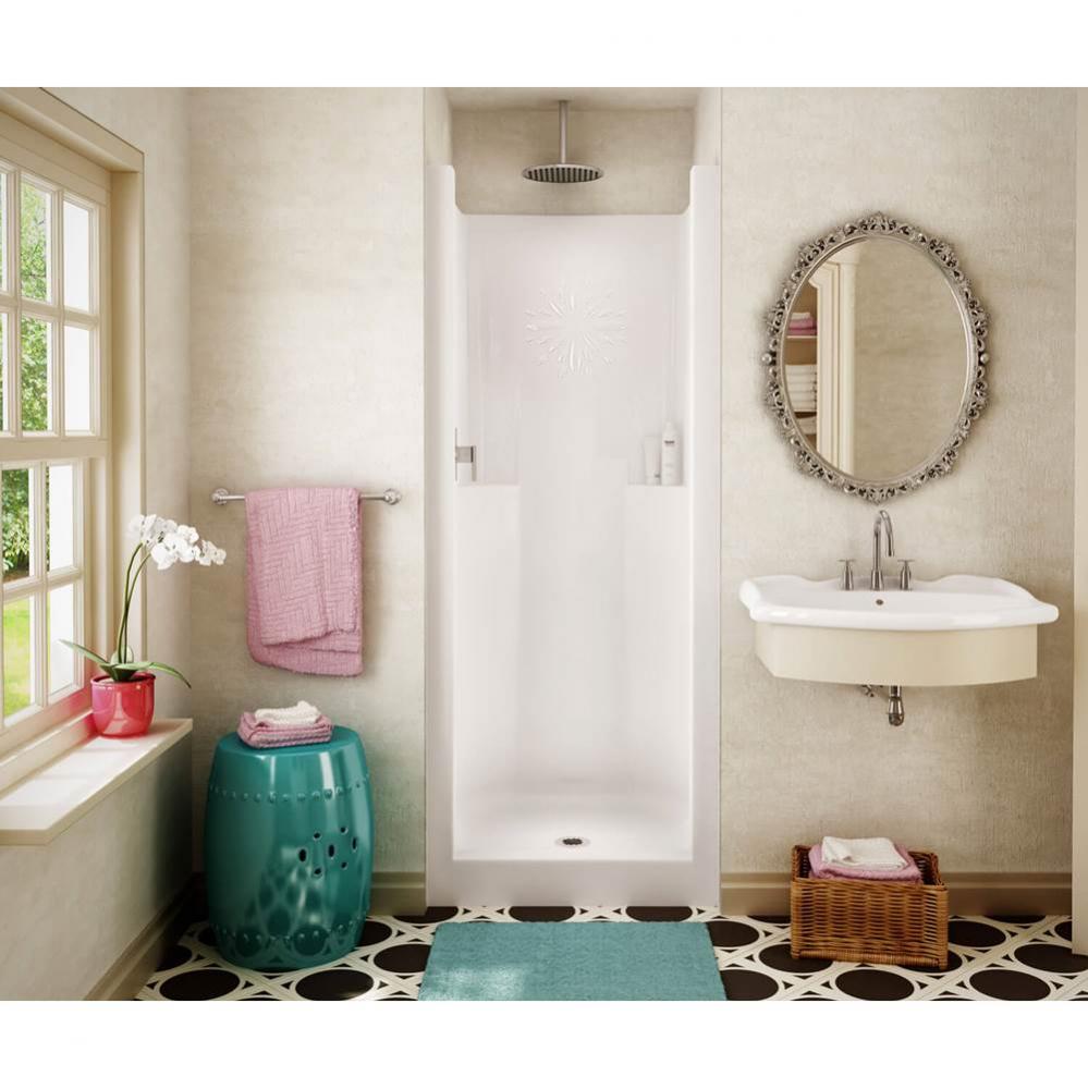 Jasmin F30 29.75 in. x 32 in. x 74.375 in. 1-piece Shower with No Seat, Center Drain in Sterling S