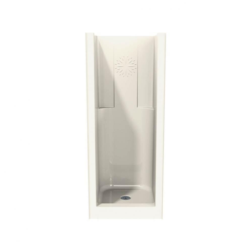 Jasmin F30 29.75 in. x 32 in. x 74.375 in. 1-piece Shower with No Seat, Center Drain in Biscuit