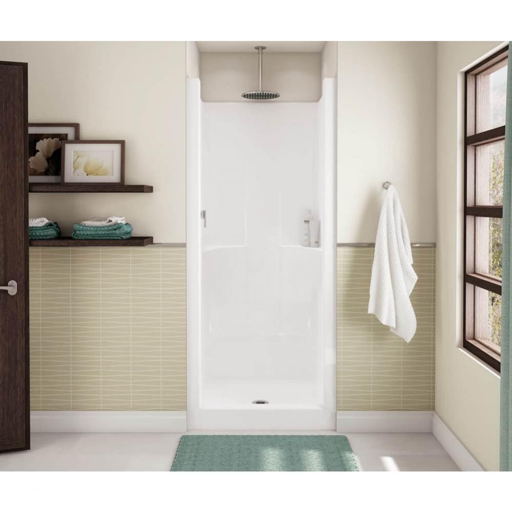 Jupiter F32 31.625 in. x 33 in. x 73.875 in. 1-piece Shower with No Seat, Center Drain in Sterling