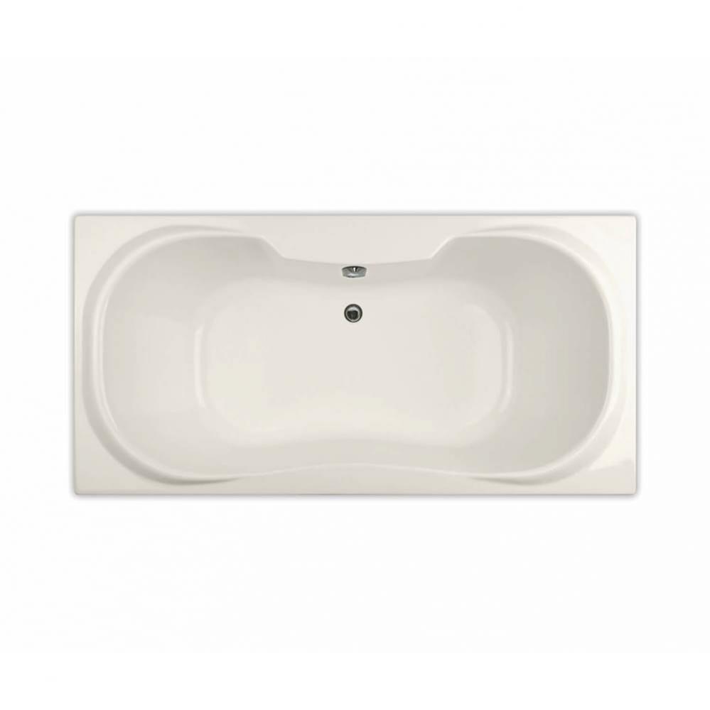 Cambridge 71.5 in. x 35.75 in. Drop-in Bathtub with Hydrosens System Center Drain in Biscuit