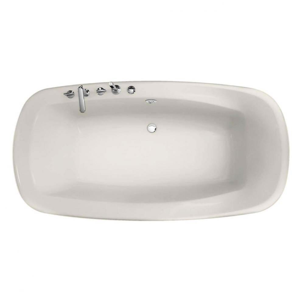 Eterne 72 in. x 36 in. Drop-in Bathtub with Hydromax System Center Drain in Biscuit