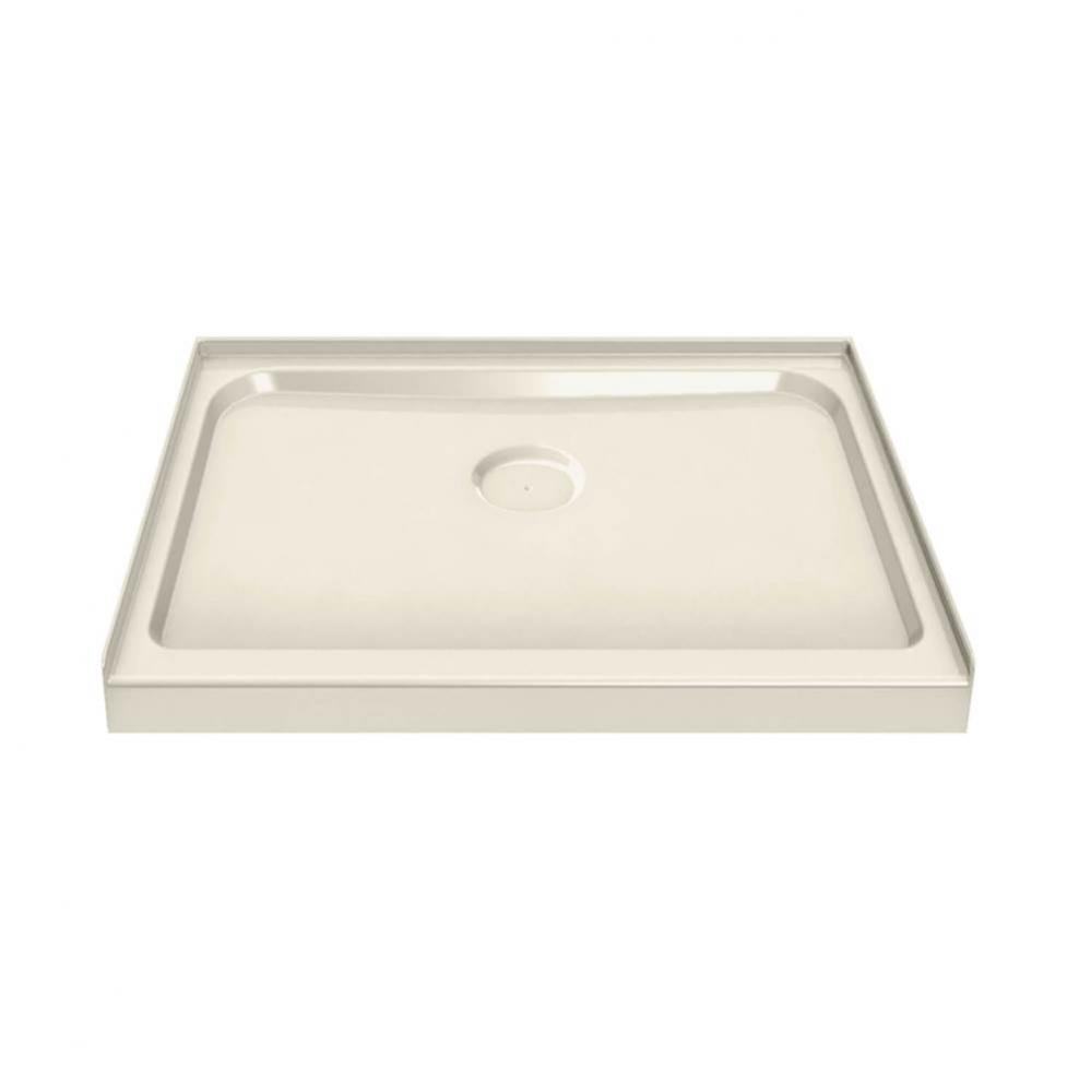 SQ 36.125 in. x 36.125 in. x 4.125 in. Square Alcove Shower Base with Center Drain in Bone