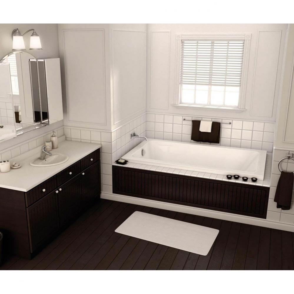 Pose 59.875 in. x 29.875 in. Drop-in Bathtub with End Drain in White