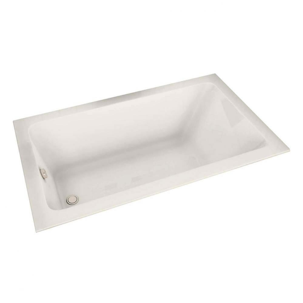 Pose 59.875 in. x 31.75 in. Drop-in Bathtub with Aeroeffect System End Drain in Biscuit