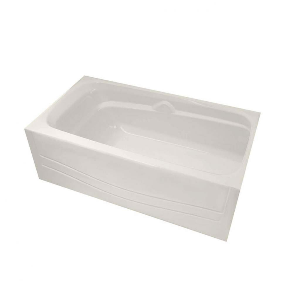 Avenue 59.875 in. x 30 in. Alcove Bathtub with Left Drain in Biscuit
