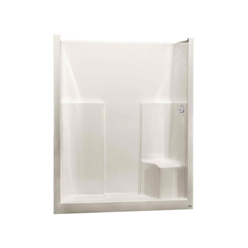 SS3660 R/L 60 in. x 36 in. x 77.375 in. 1-piece Shower with Right Seat, Center Drain in Biscuit