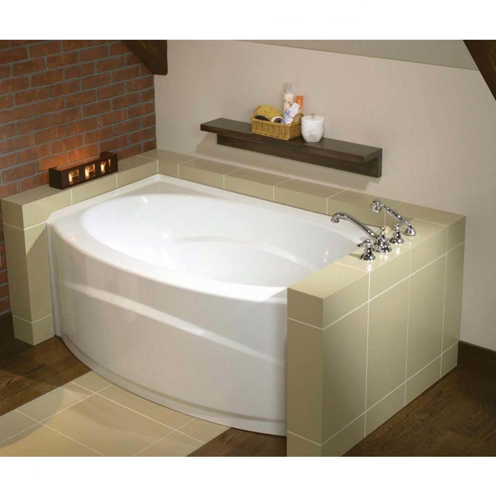 Islander AFR - DTF 60 in. x 38 in. Alcove Bathtub with Whirlpool System Left Drain in White