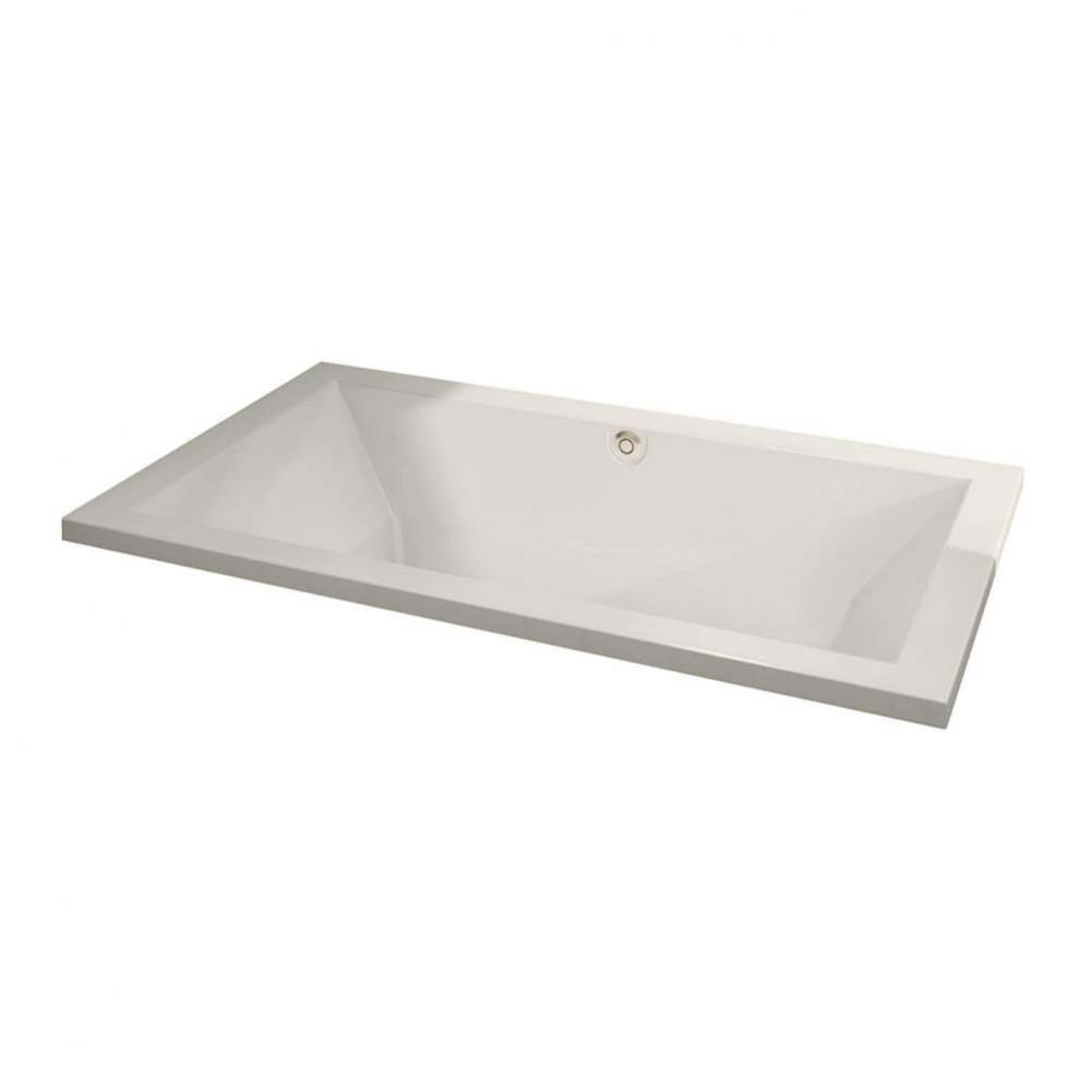 Aiiki 72 in. x 42 in. Drop-in Bathtub with Aerofeel System Center Drain in Biscuit