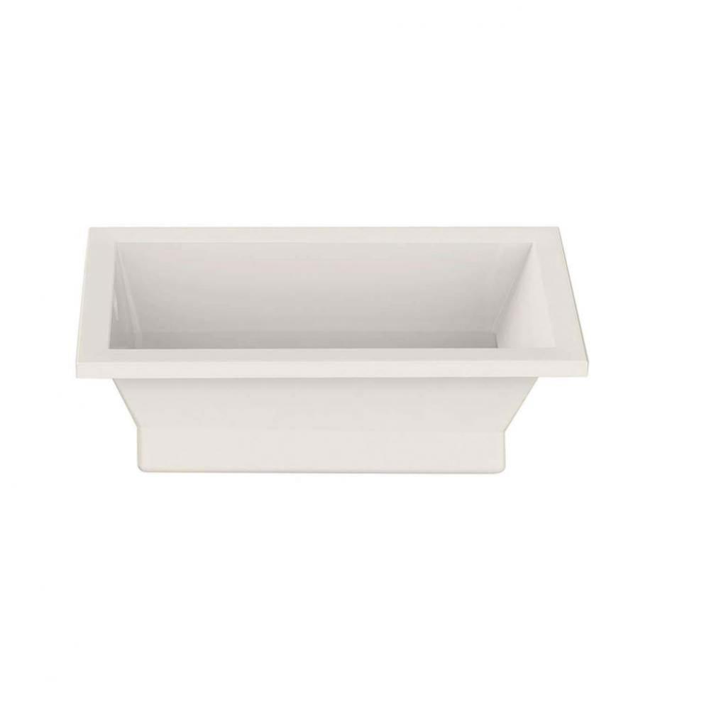 Aiiki 72 in. x 36 in. Drop-in Bathtub with Aerofeel System End Drain in Biscuit