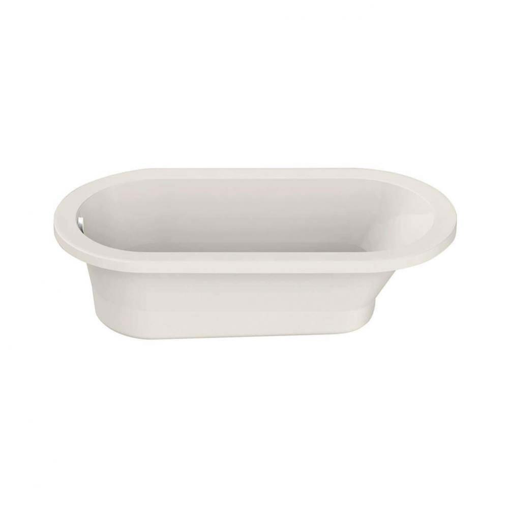 Aigo 72 in. x 36 in. Undermount Bathtub with Aerofeel System End Drain in Biscuit