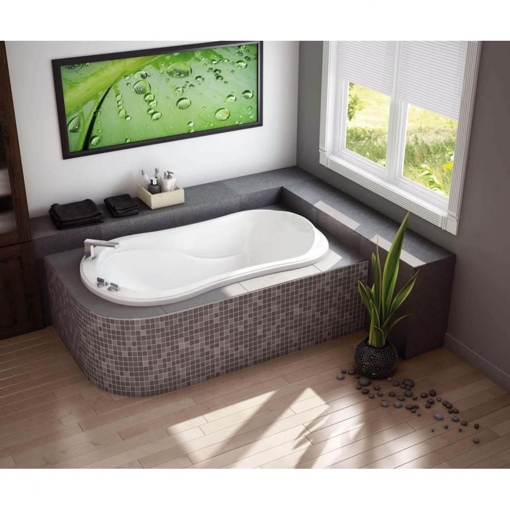 Vichy 60.125 in. x 33.625 in. Drop-in Bathtub with Whirlpool System End Drain in White