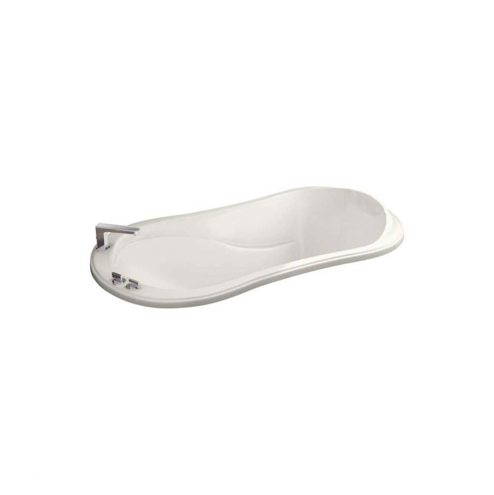 Vichy 60.125 in. x 33.625 in. Drop-in Bathtub with Aeroeffect System End Drain in Biscuit