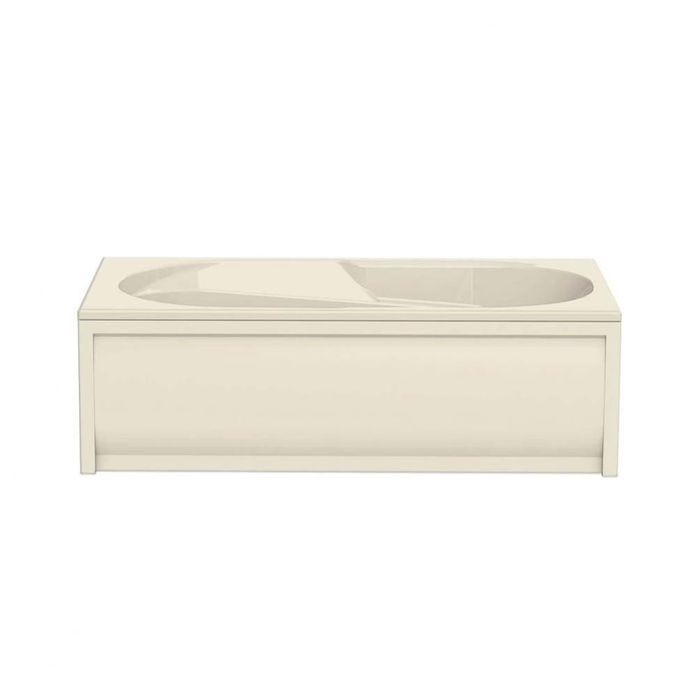 Baccarat 71.5 in. x 35.625 in. Alcove Bathtub with Aerofeel System End Drain in Bone