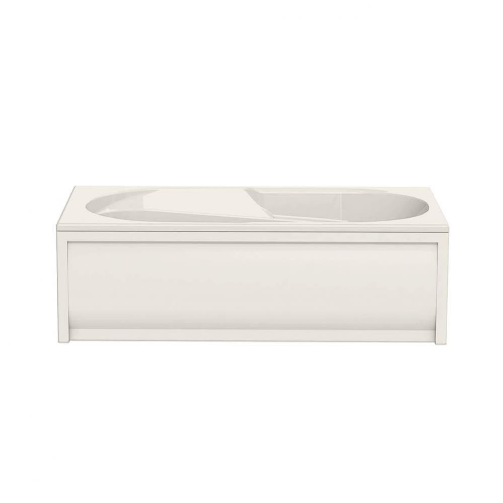 Baccarat 71.5 in. x 35.625 in. Alcove Bathtub with Hydromax System End Drain in Biscuit
