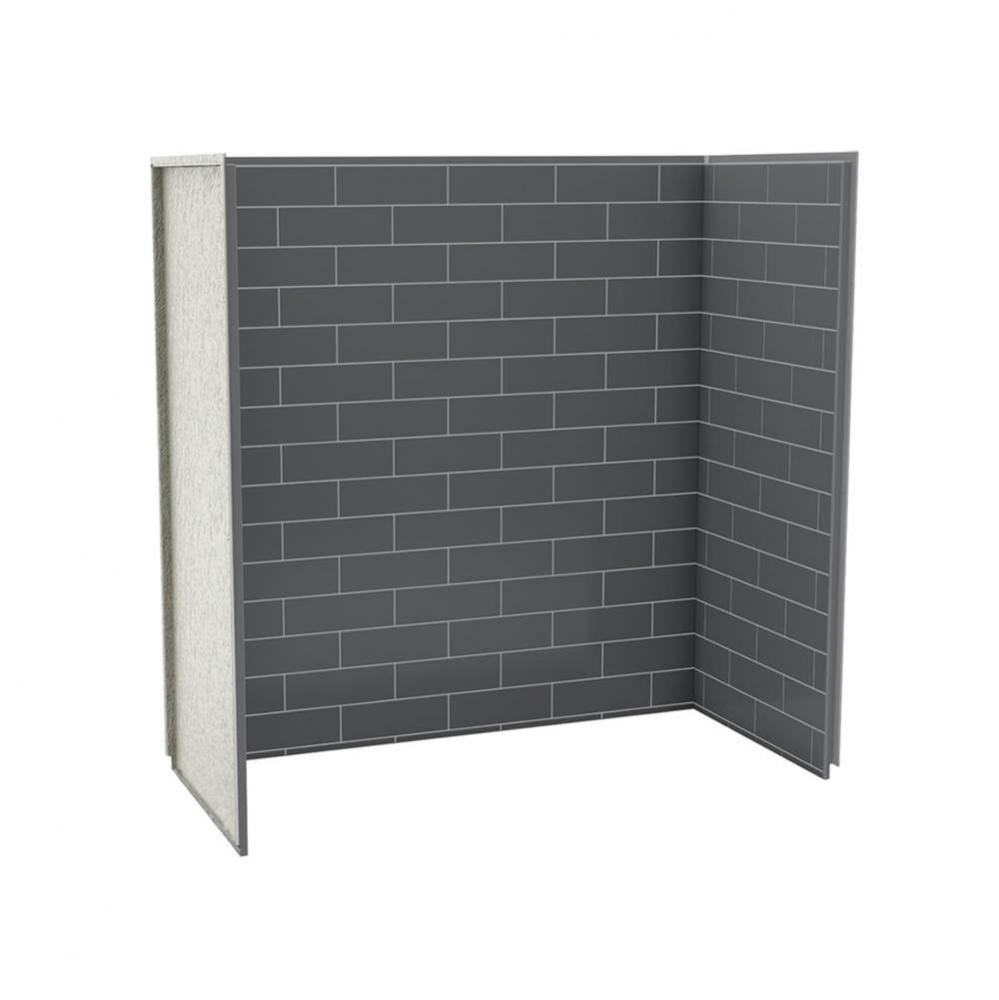 Utile 60 in. x 30 in. x 60 in. Direct to Stud Tub Wall Kit in Thunder Grey