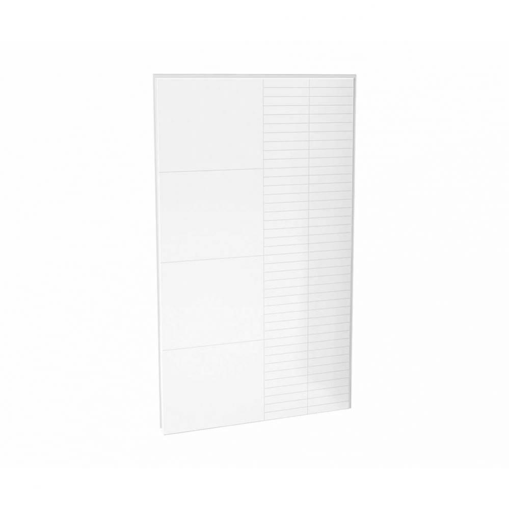 Utile 48 in. x 1.125 in. x 80 in. Direct to Stud Back Wall in Bora white