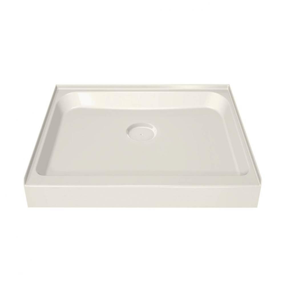 SQ 31.75 in. x 32.125 in. x 6.125 in. Square Alcove Shower Base with Center Drain in Biscuit