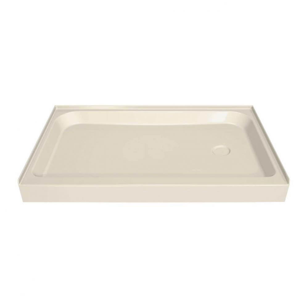 MAAX 59.75 in. x 30.125 in. x 6.125 in. Rectangular Alcove Shower Base with Right Drain in Bone