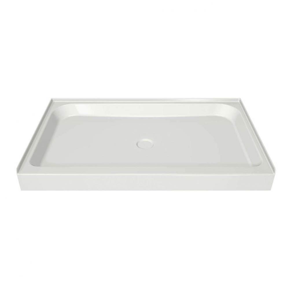MAAX 59.75 in. x 36.125 in. x 6.125 in. Rectangular Alcove Shower Base with Center Drain in White