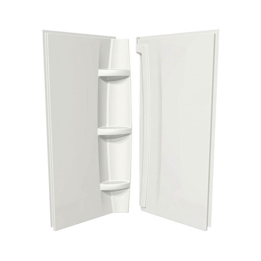 30 in. x 1.5 in. x 72 in. Direct to Stud Two Wall Set in White