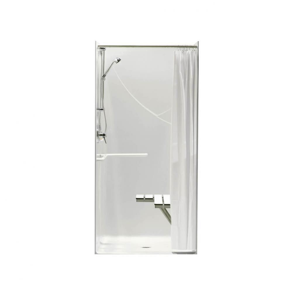 Outlook BFS-36F 38.75 in. x 39.5 in. x 78.75 in. 1-piece Shower with No Seat, Center Drain in Blac