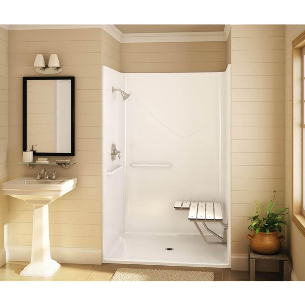Outlook BFS-48F 50.75 in. x 39.5 in. x 78.75 in. 1-piece Shower with No Seat, Center Drain in Ster