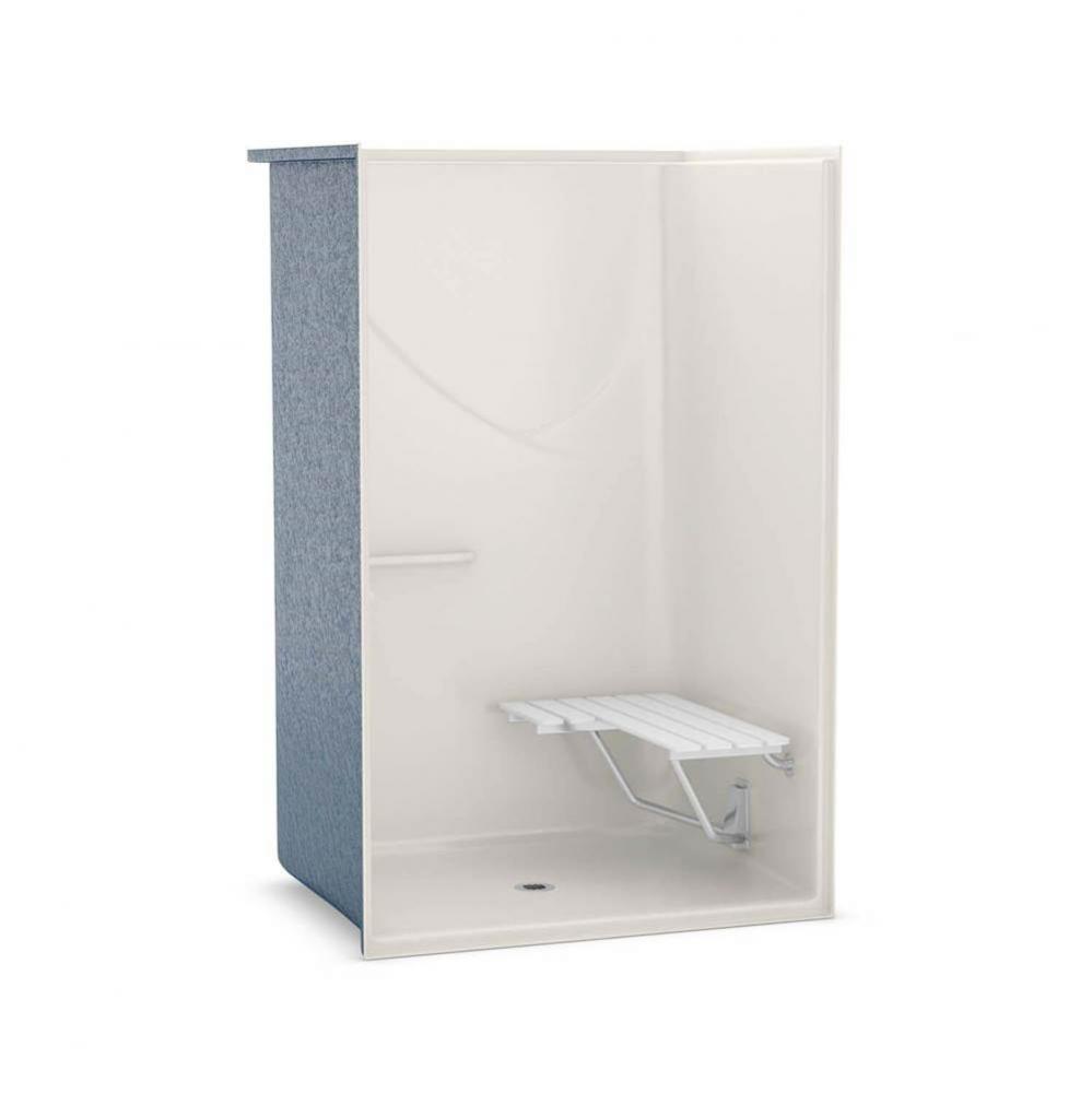 Outlook BFS-48F 50.75 in. x 39.5 in. x 78.75 in. 1-piece Shower with No Seat, Center Drain in Bisc