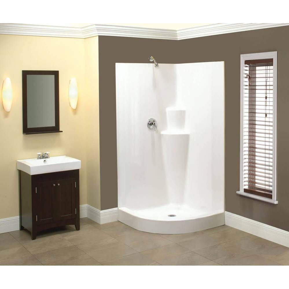 Galaxie II 36.75 in. x 36.75 in. x 78.75 in. 1-piece Shower with No Seat, Center Drain in Thunder