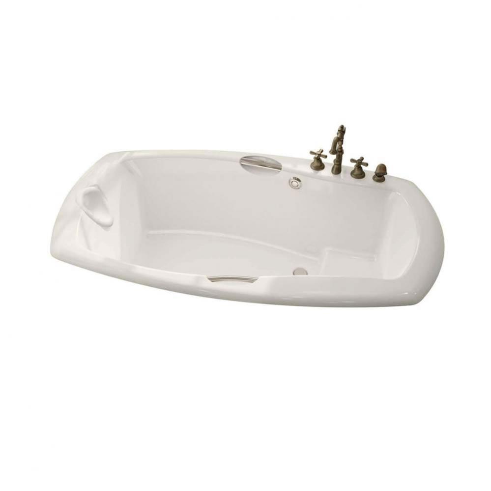 Release 66 in. x 36 in. Drop-in Bathtub with Center Drain in Biscuit