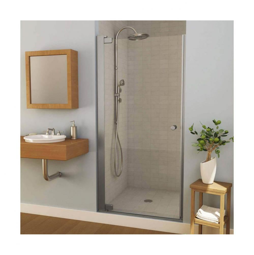 Madono 31.5-33.5 in. x 67 in. Pivot Alcove Shower Door with Clear Glass in Chrome