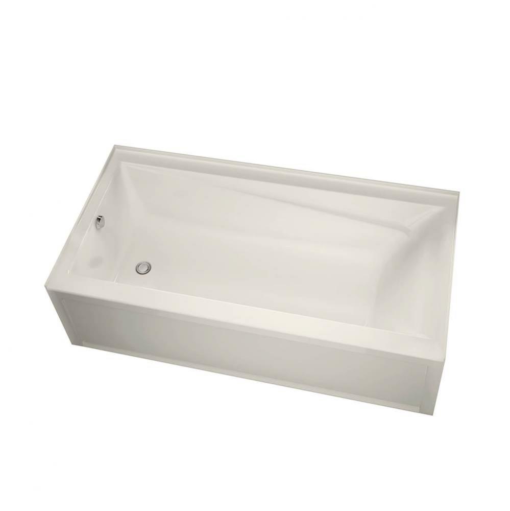 New Town IFS 59.75 in. x 30 in. Alcove Bathtub with 10 microjets System Left Drain in Biscuit