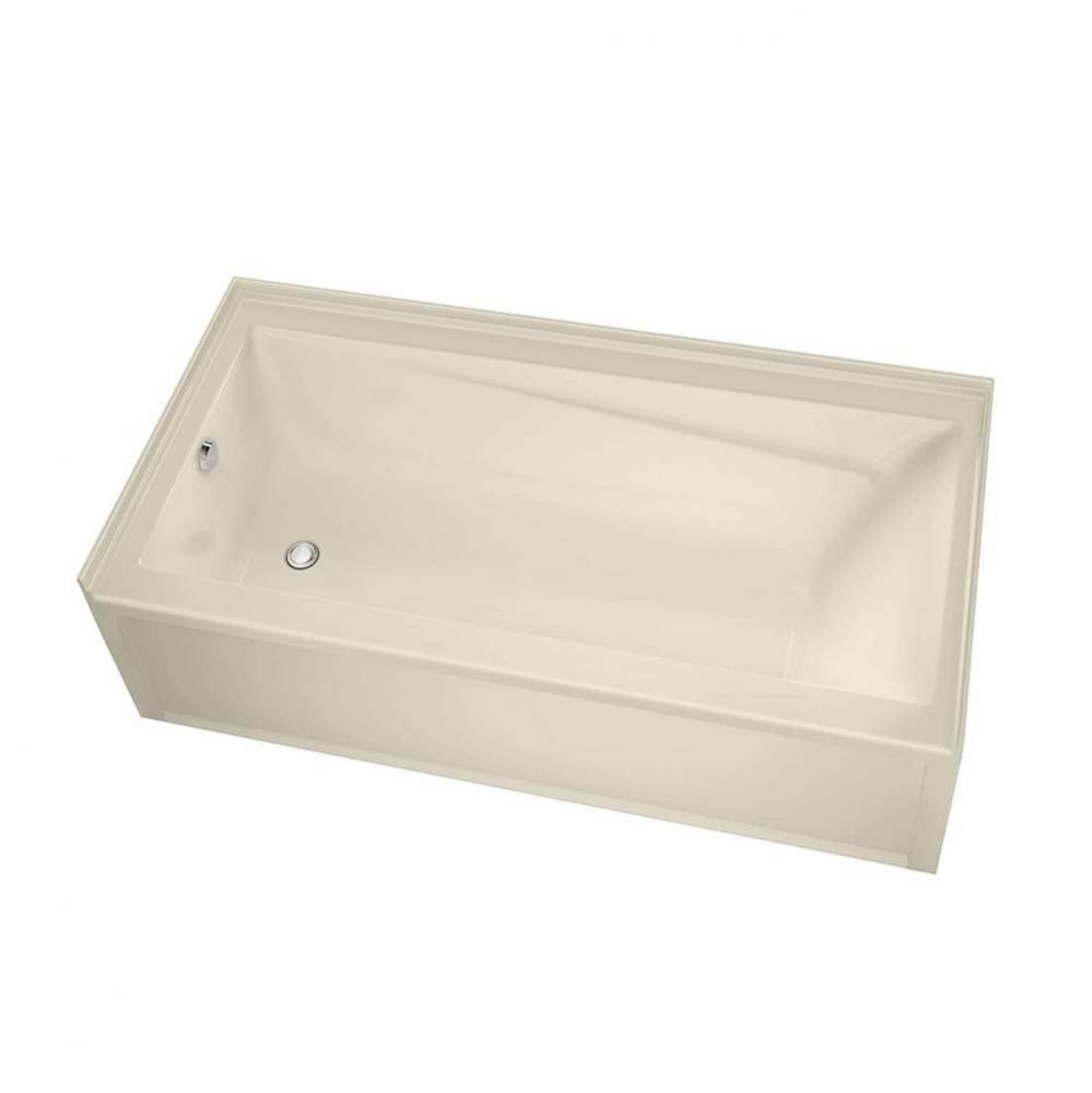 Exhibit IFS AFR DTF 59.75 in. x 30 in. Alcove Bathtub with Left Drain in Bone