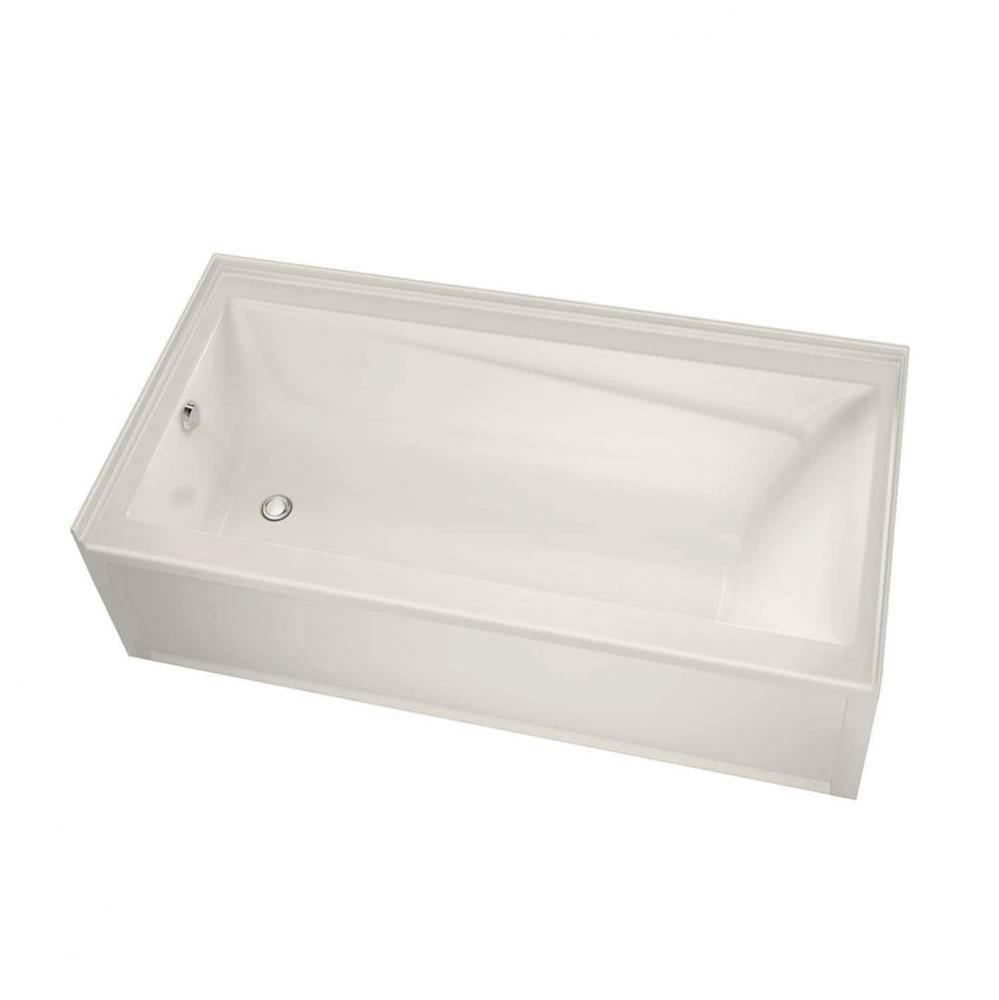 Exhibit IFS AFR DTF 59.75 in. x 30 in. Alcove Bathtub with Left Drain in Biscuit