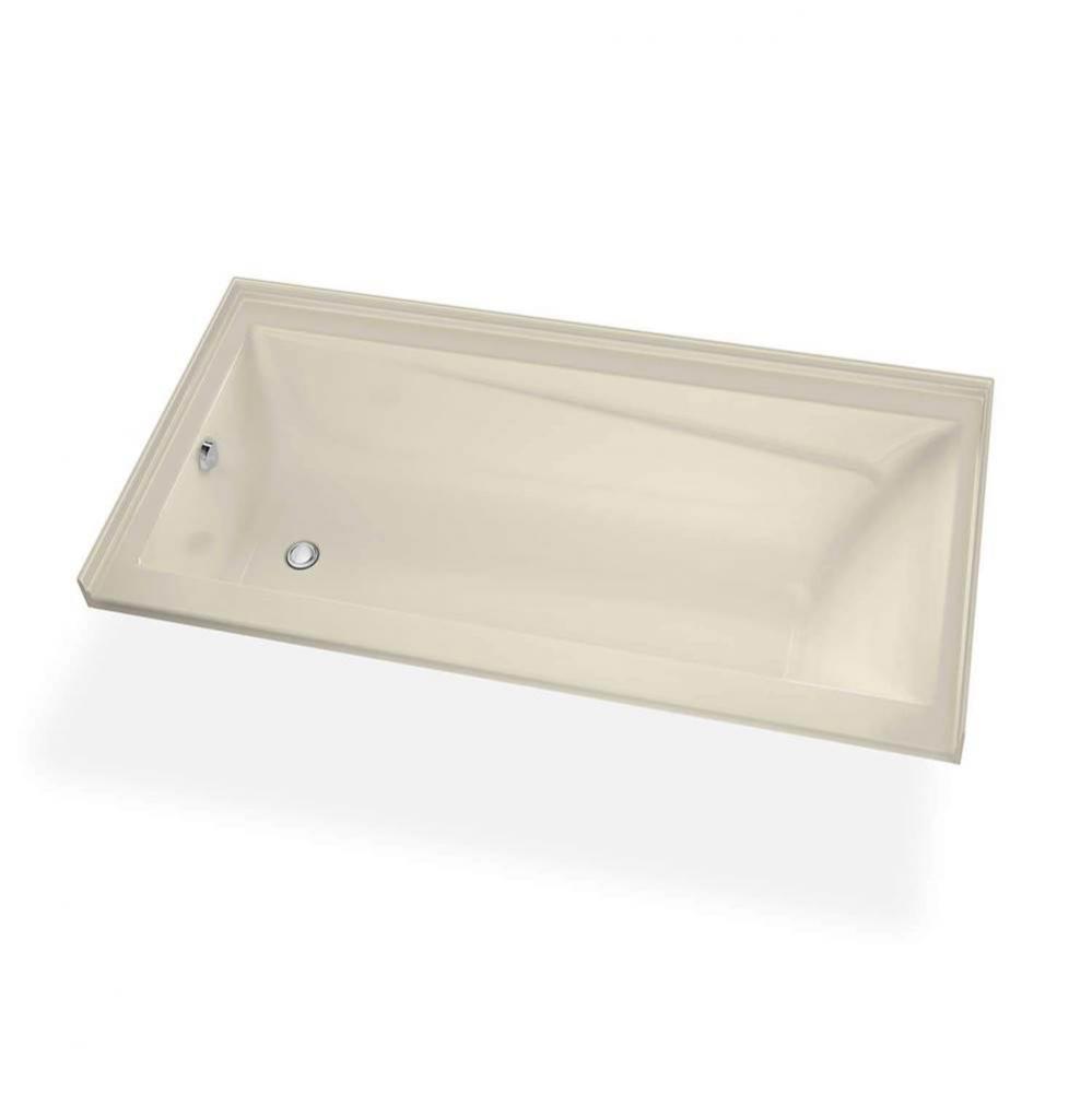 Exhibit IF DTF 59.75 in. x 31.875 in. Alcove Bathtub with Aeroeffect System Left Drain in Bone