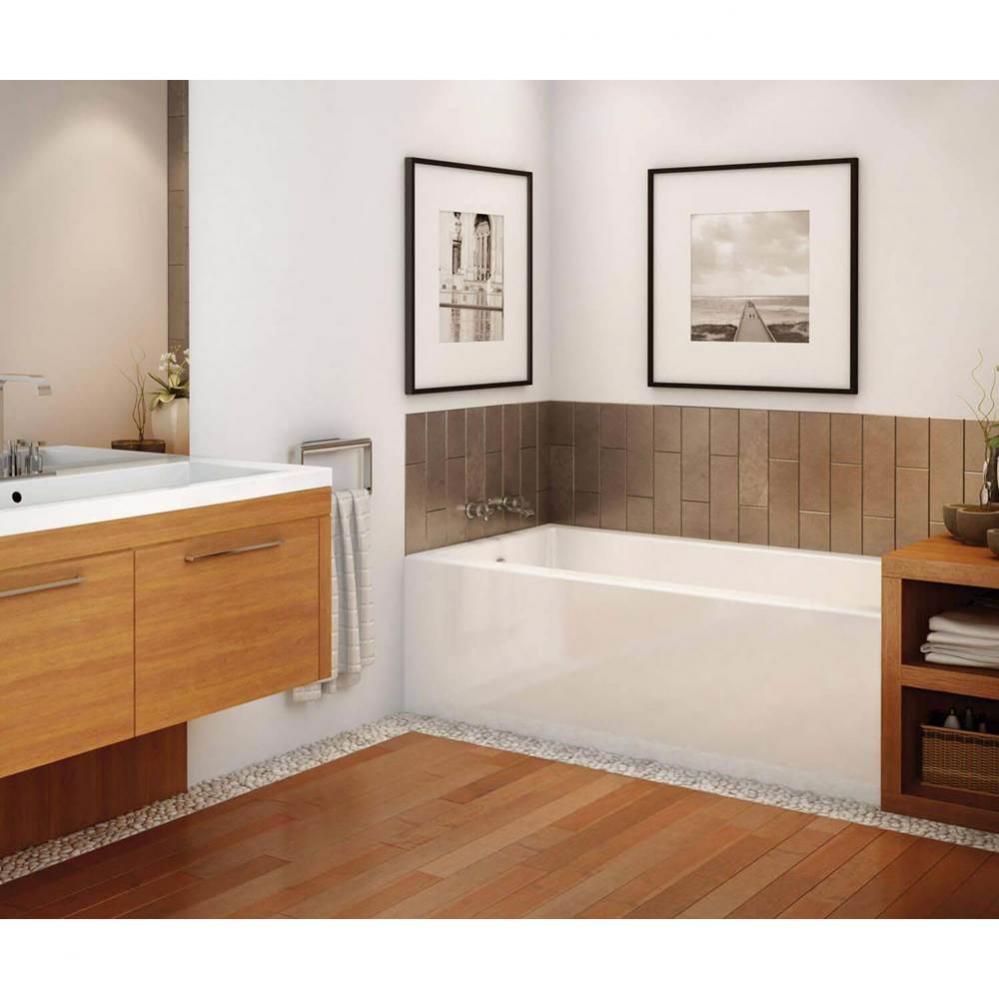 Rubix AFR 59.75 in. x 32 in. Alcove Bathtub with Right Drain in White