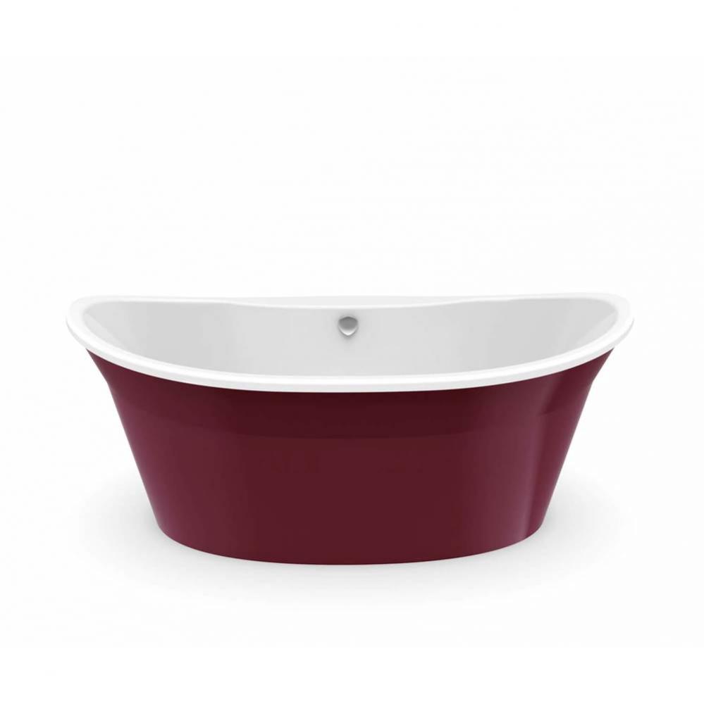 Orchestra 60 in. x 32 in. Freestanding Bathtub with Center Drain in Ruby