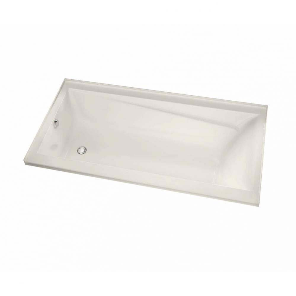 Exhibit IF 59.875 in. x 36 in. Alcove Bathtub with Aeroeffect System Left Drain in Biscuit