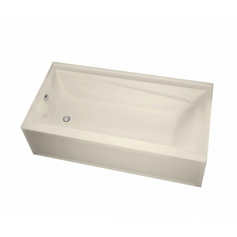 Exhibit IFS 59.875 in. x 36 in. Alcove Bathtub with Whirlpool System Right Drain in Bone