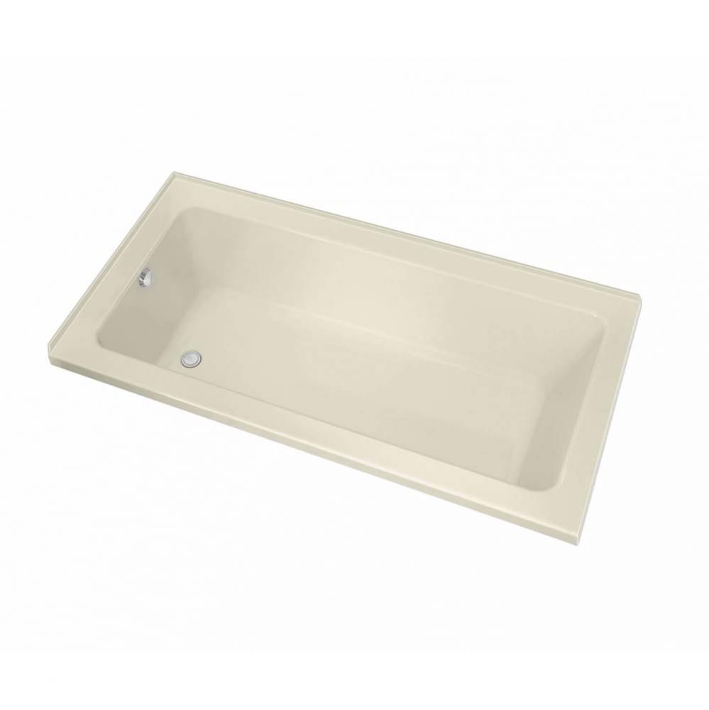 Pose IF 71.5 in. x 41.625 in. Corner Bathtub with Aeroeffect System Left Drain in Bone