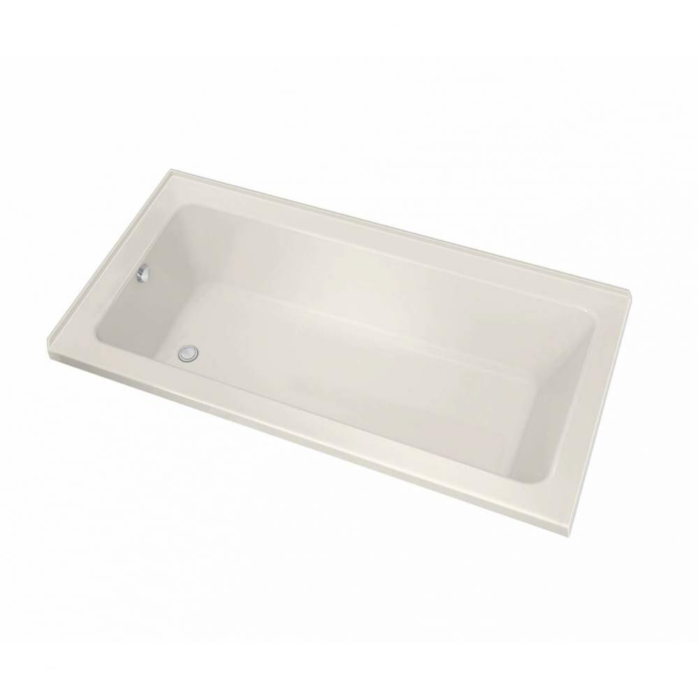 Pose IF 71.5 in. x 41.625 in. Corner Bathtub with Whirlpool System Right Drain in Biscuit