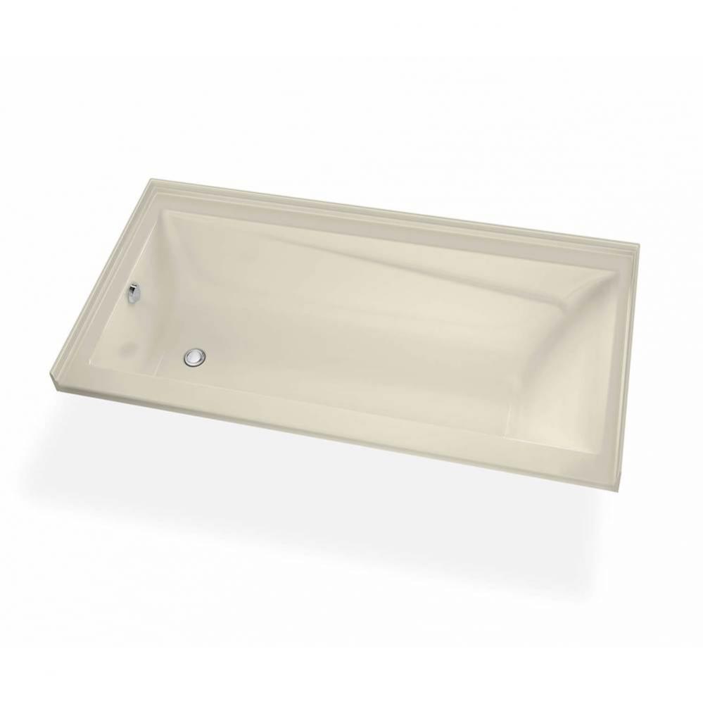 Exhibit IF DTF 59.875 in. x 36 in. Alcove Bathtub with Aeroeffect System Left Drain in Bone