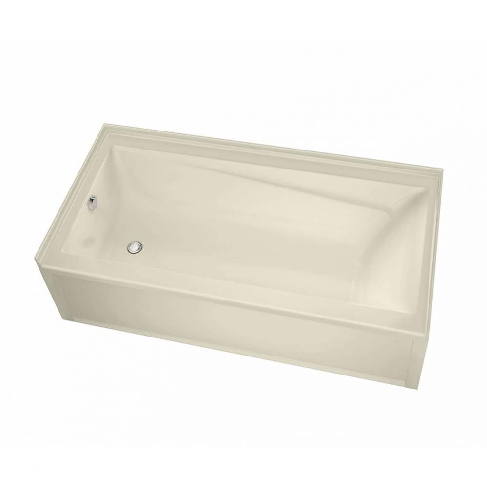 Exhibit IFS DTF 59.875 in. x 36 in. Alcove Bathtub with Whirlpool System Left Drain in Bone