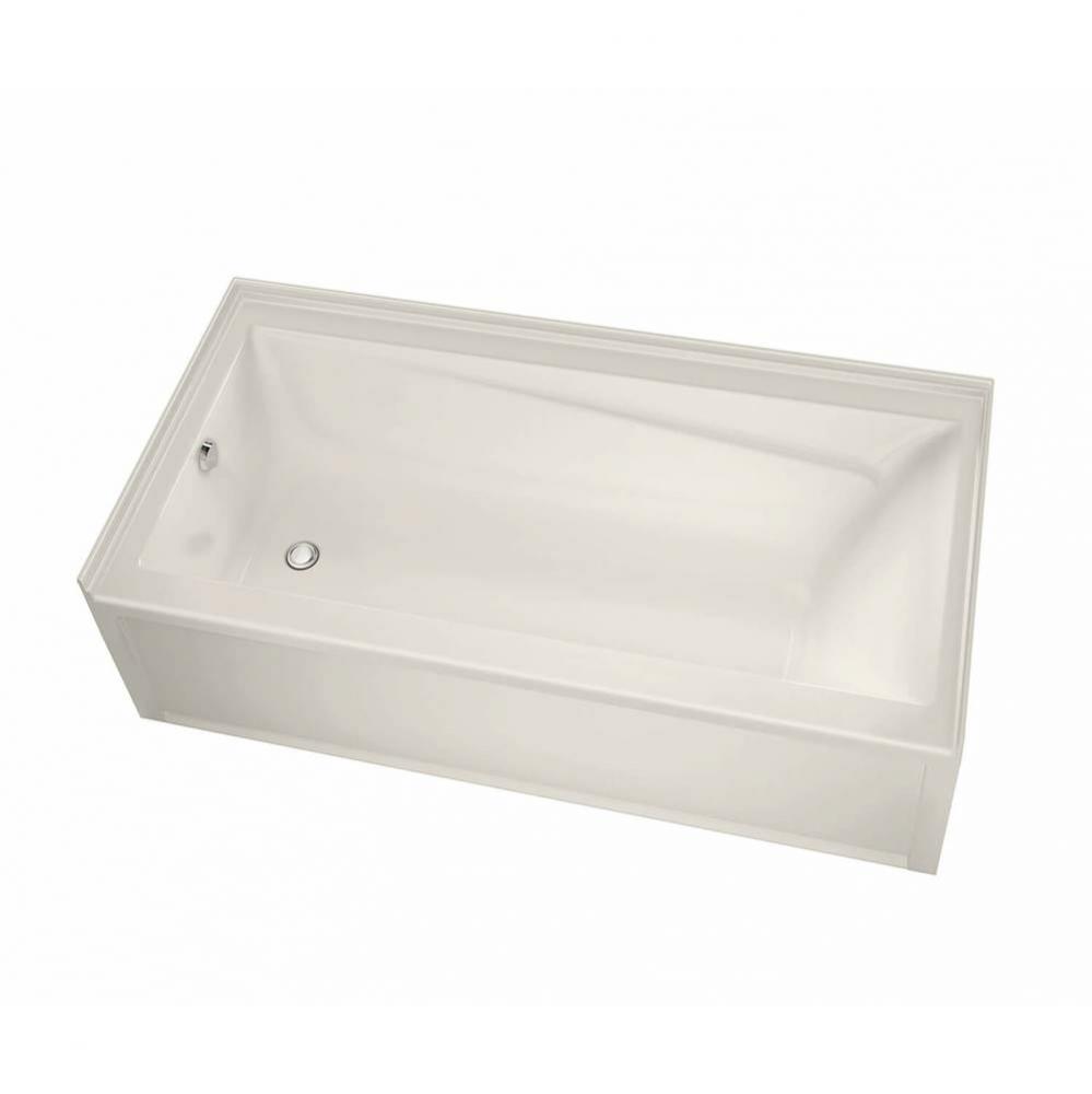 Exhibit IFS DTF 59.875 in. x 36 in. Alcove Bathtub with Aeroeffect System Left Drain in Biscuit